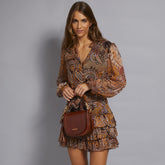 Leather crossbody bag with chain strap | The Bridge