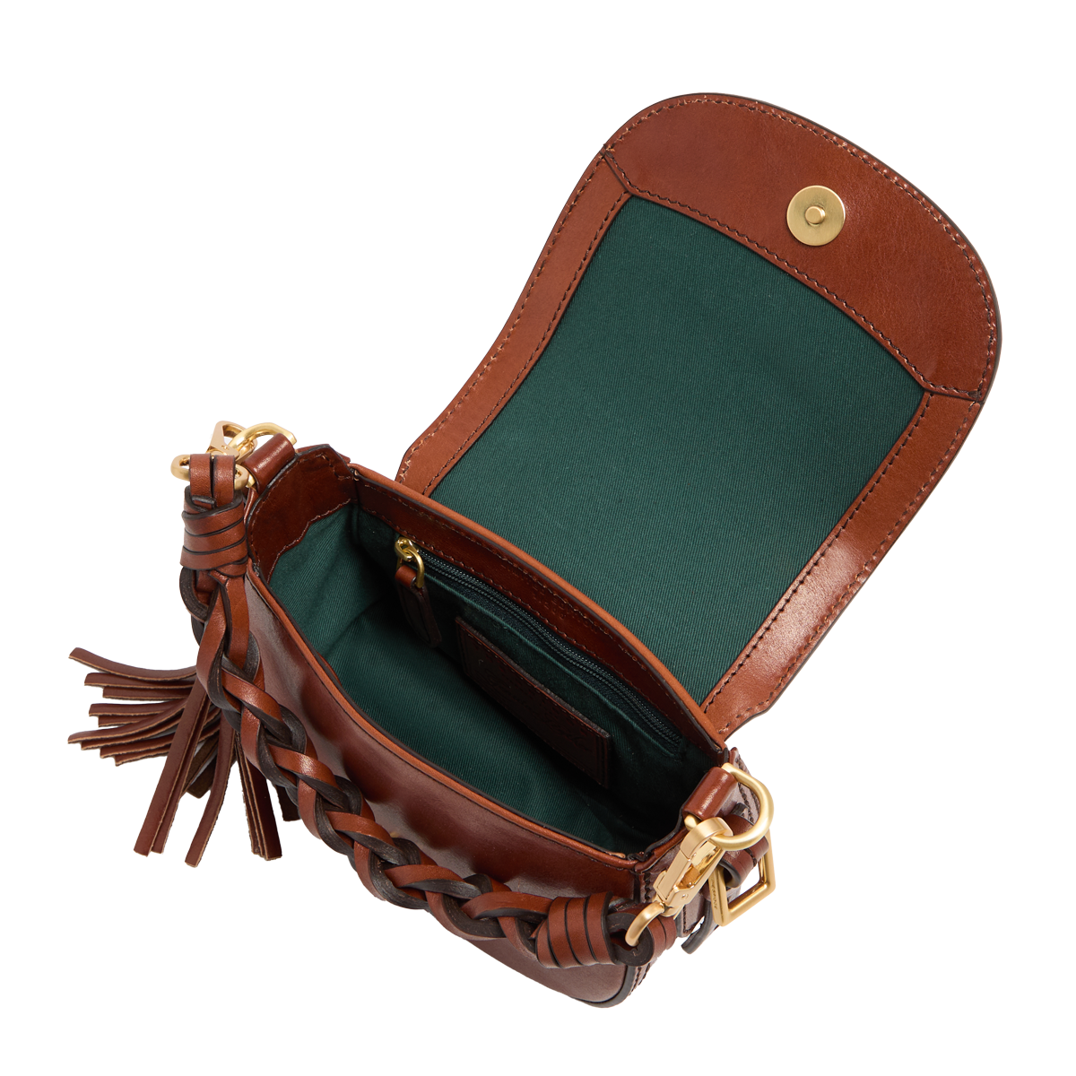 Pearl District baby – leather shoulder bag with hand-stitched