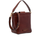 Borsa secchiello pelle con tracolla e manico - Borse a secchiello in pelle | The Bridge