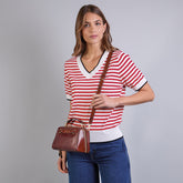 Leather handbag with removable shoulder strap | The Bridge