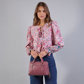 Leather handbag with removable shoulder strap | The Bridge