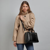 Large leather handbag with shoulder strap | The Bridge