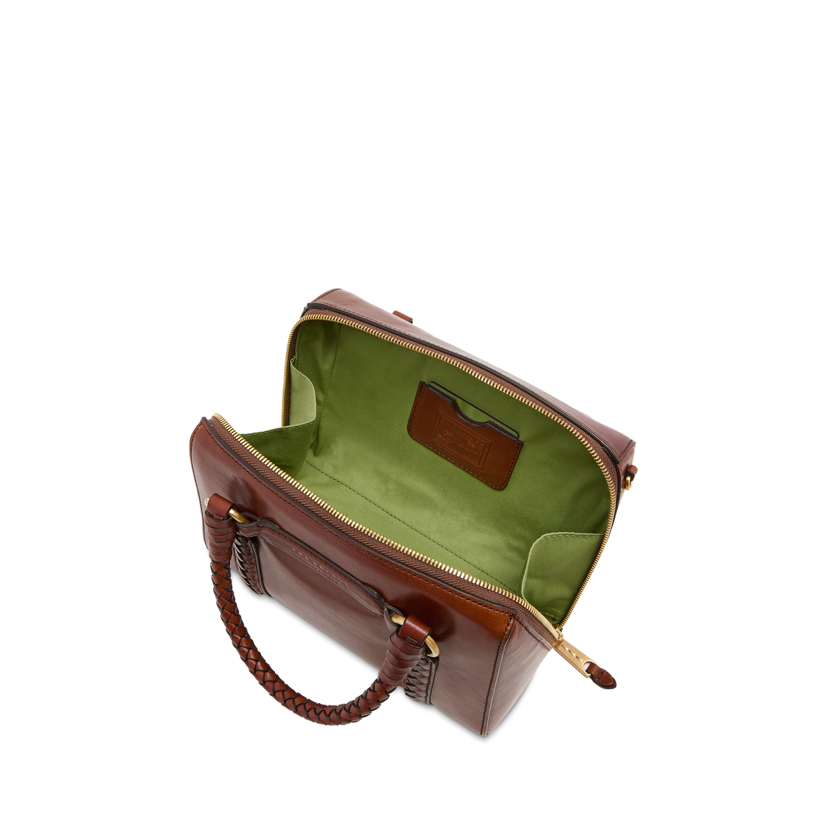 THE BRIDGE ザ・ブリッジ 2WAY 本革バッグ Leather handbag with removable shoulder strap BROWN/GOLD | The Bridge