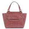 Women's leather bag with removable shoulder strap ORCHID WITH GOLD