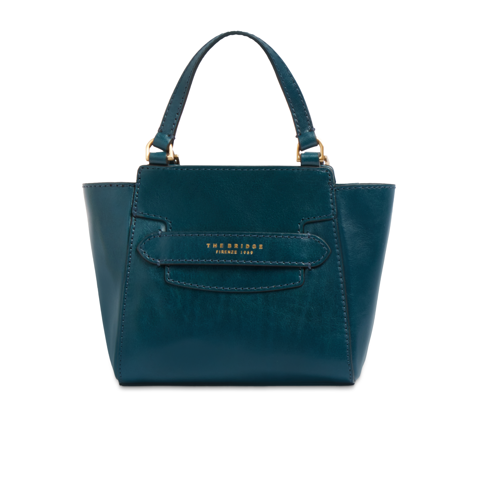 Women's leather bag with removable shoulder strap ORCHID WITH GOLD