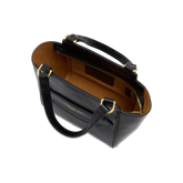 Leather crossbody bag Lucrezia - Black/gold | The Bridge