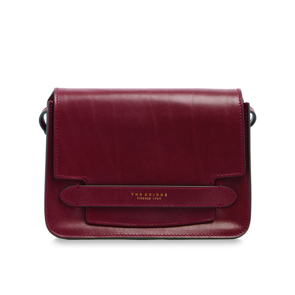 Leather Crossbody Bag MOCHA/GOLD | The Bridge