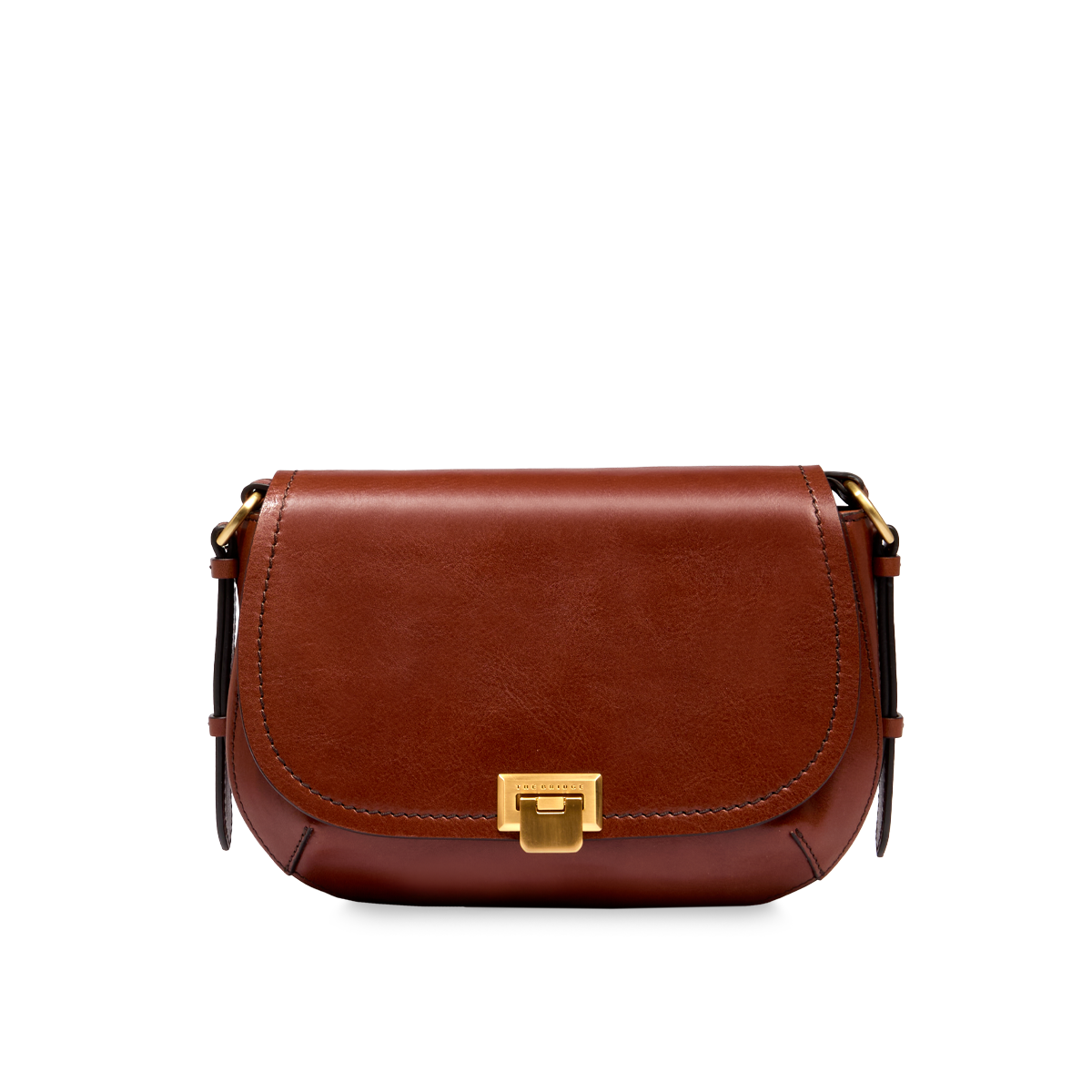 The bridge ショルダーバッグ Leather crossbody bag BROWN/GOLD | The Bridge