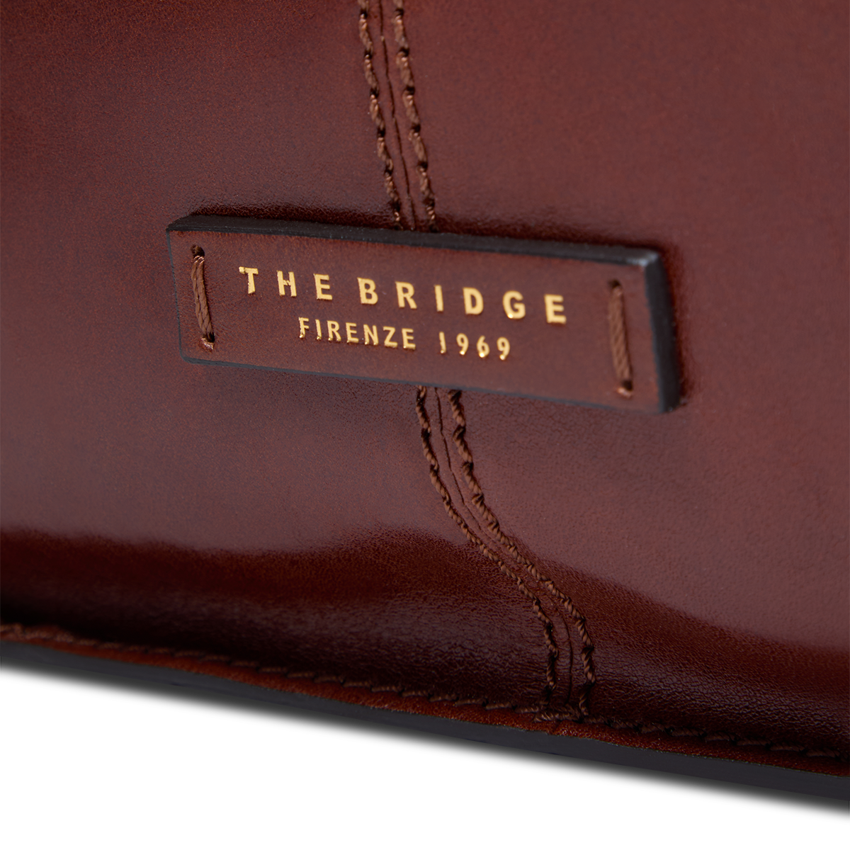 Crossbody bag in leather with zip closure - size s BROWN/GOLD