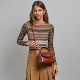 Mini leather handbag with removable shoulder strap | The Bridge