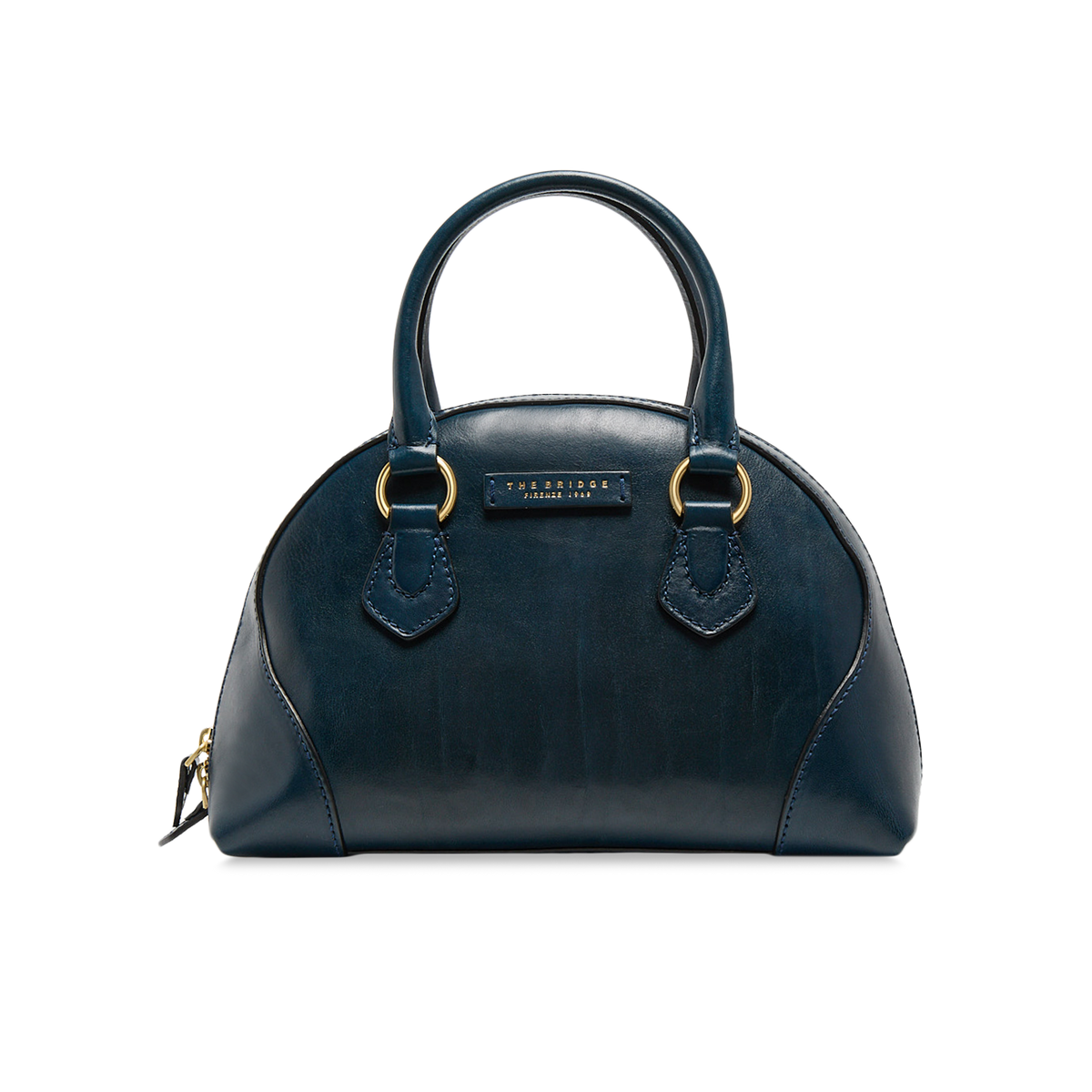 Women's Leather Bag with Removable Strap NIGHT/GOLD | The Bridge