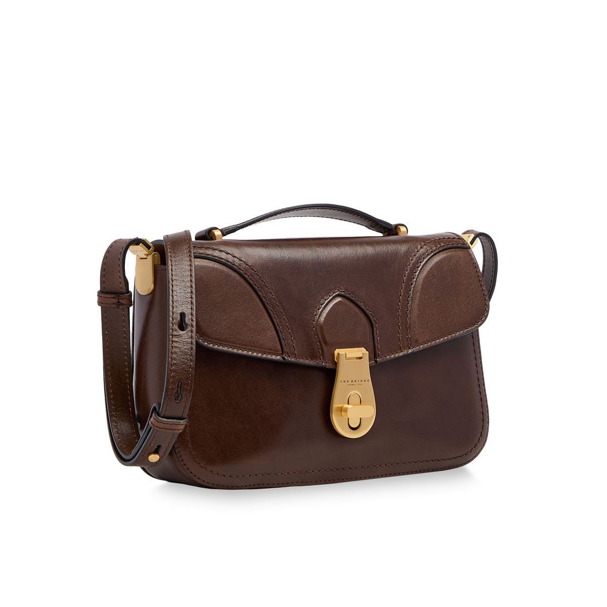 Women's Leather Handbag MOCHA/GOLD | The Bridge