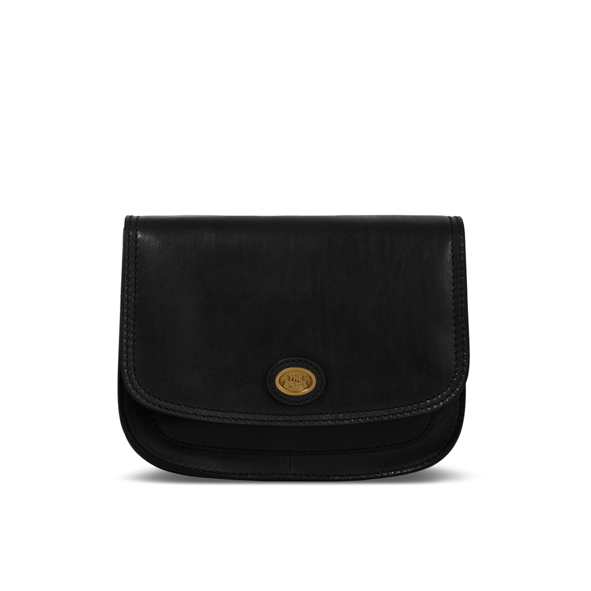 Leather crossbody bag BROWN/GOLD | The Bridge