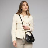 Leather women's bag with removable strap small size | The Bridge