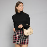 Leather women's bag with removable strap small size | The Bridge