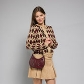 Leather women's bag with removable strap small size | The Bridge