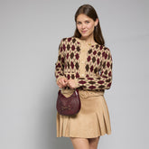 Leather women's bag with removable strap small size | The Bridge