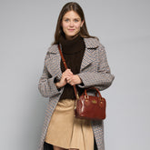 Leather satchel with removable strap | The Bridge