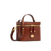 Leather bowling bag with removable shoulder strap - Handbags | The Bridge