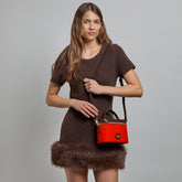 Women's Leather Bowler Bag with Strap | The Bridge