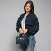 Leather satchel with removable strap | The Bridge