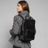 Leather women's backpack with front pocket | The Bridge