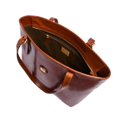 Shopper-Tasche aus Leder mit Reißverschluss | The Bridge