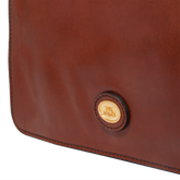Men's leather briefcase with shoulder strap - Brown | The Bridge