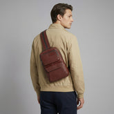 Herren-Sling-Rucksack aus Leder | The Bridge