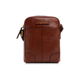 Men's leather crossbody pouch one zip - Vespucci Collection | The Bridge