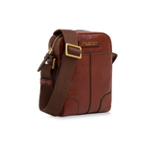 Men's leather crossbody pouch one zip - Vespucci Collection | The Bridge