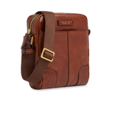 Men's leather crossbody pouch one zip - Vespucci Collection | The Bridge