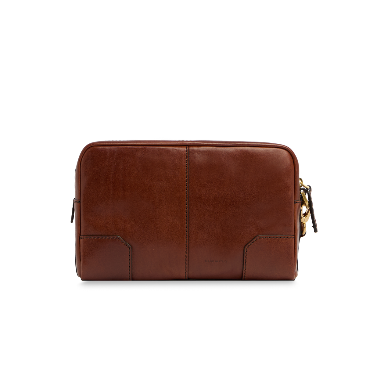 ★ミッチー★ハンドパン キャリングケース、手入れ用クロス、オイル付き Men's leather crossbody pouch one zip BROWN/GOLD | The Bridge