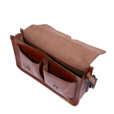 Leather briefcase with shoulder strap | The Bridge