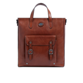 Cartella di pelle e tessuto con tracolla - Galileo Collection | The Bridge