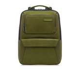 Herren-Rucksack aus Leder mit Fronttaschen - GREEN | The Bridge
