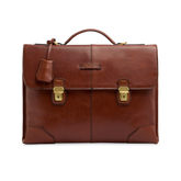 Men's leather laptop briefcase with shoulder strap - Custom leather bags men | The Bridge