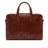 Men's leather briefcase with shoulder strap - Custom leather bags men | The Bridge
