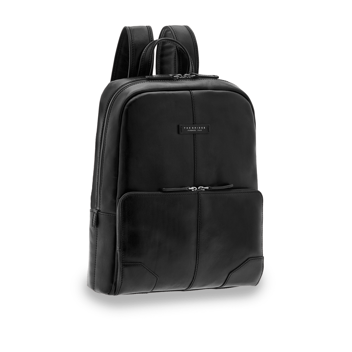 bric's usa my torino leather backpack Men's leather laptop backpack one zip BROWN/GOLD