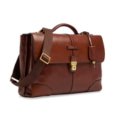 Herren Aktentasche Leder mit Schulterriemen - Handgefertigte Herrentaschen | The Bridge