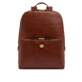 Men's leather laptop backpack with two zips - Custom leather backpacks men | The Bridge