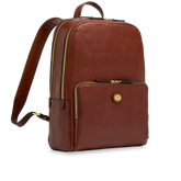 Men's leather laptop backpack with two zips - Custom leather backpacks men | The Bridge