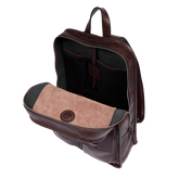 Leather backpack for men with front zip pockets | The Bridge