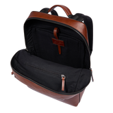 Men's leather backpack with single zip and front pocket | The Bridge