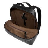 Men's leather backpack with single zip and front pocket | The Bridge