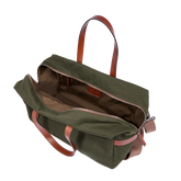 Small leather and fabric duffle bag | The Bridge