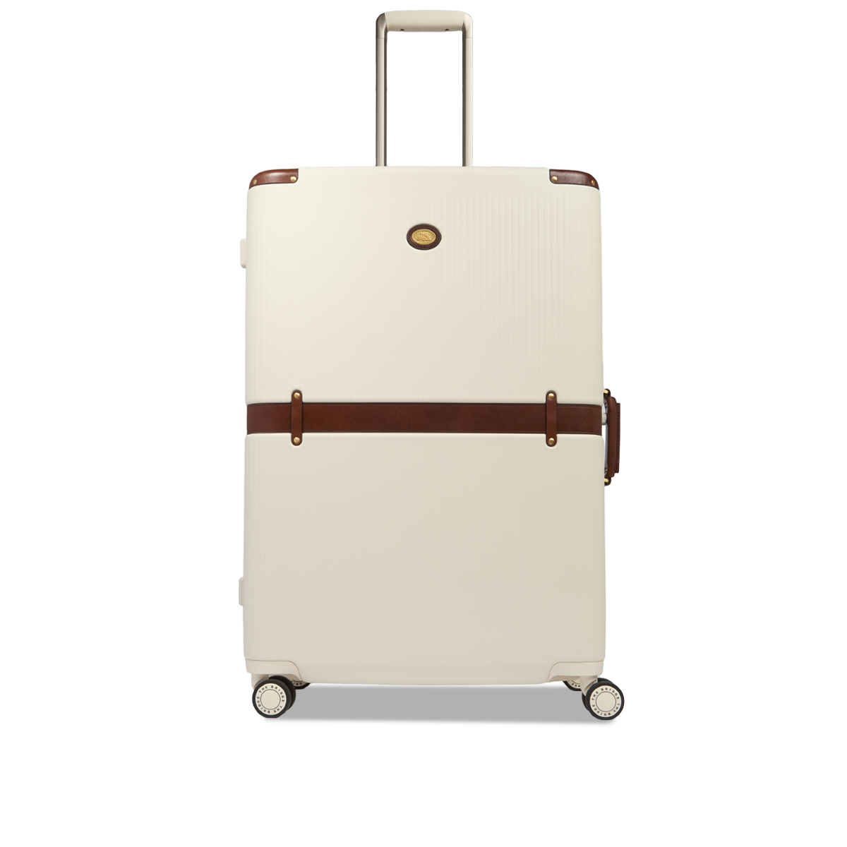 THE BRIDGE 大型トランクバッグ Leather and polycarbonate trolley large size NATURAL/BROWN/GOLD