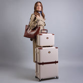 Beauty case in pelle e policarbonato | The Bridge