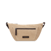 Men’s leather and fabric belt bag with front zip - Men's new arrivals | The Bridge