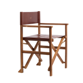 Regiestuhl aus Holz und Leder | The Bridge